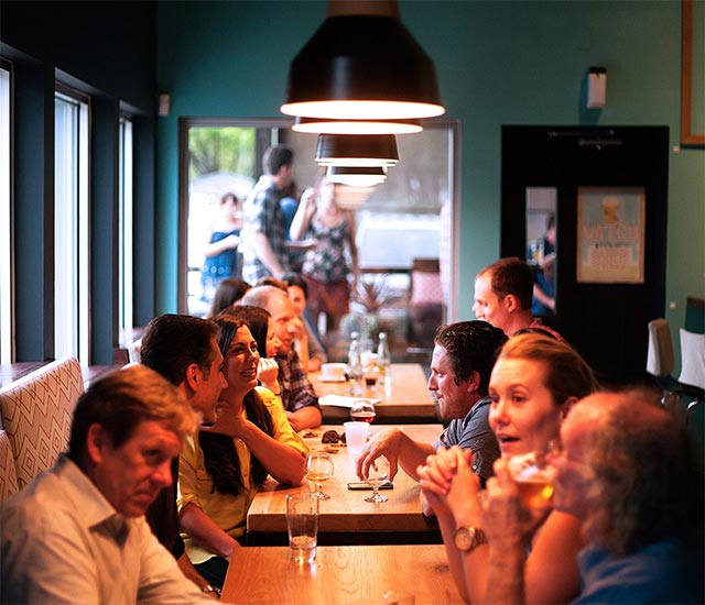 Kimberly Clark Employees Dining at Restaurant